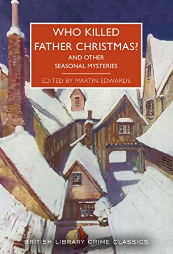 Book cover featuring a snowy village scene with a red title box at top.
