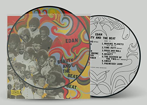 Edan Beauty and the Beat picture disc vinyl showing colorful collage and tracklist.