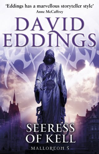 Book cover: hooded statue against a stormy sky and distant buildings.