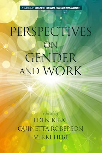 Book cover: "Perspectives on Gender and Work" with abstract colorful lights.