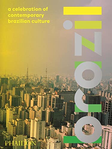 Book cover with colorful typography over a cityscape of São Paulo.