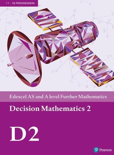 Purple textbook cover with satellite illustration for Edexcel Further Mathematics D2.