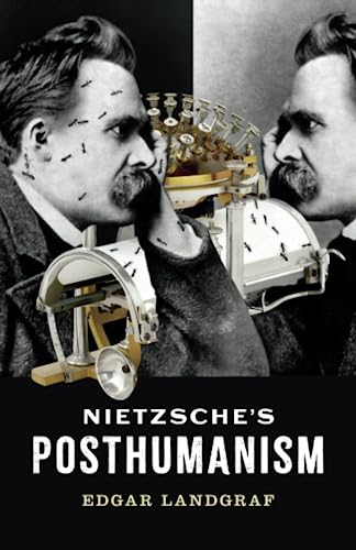 Book cover featuring Friedrich Nietzsche with mechanical and robotic imagery.