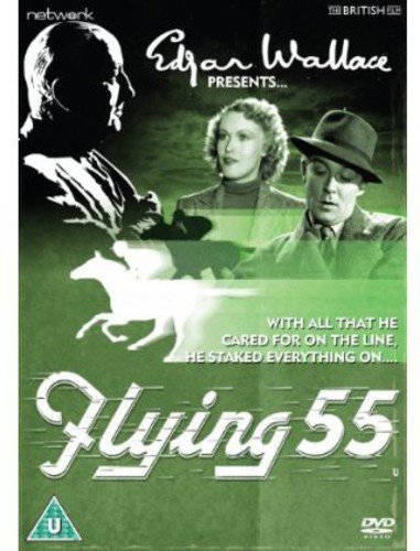 "Green DVD cover with 'Flying 55' title, actors' images, and a horse silhouette."