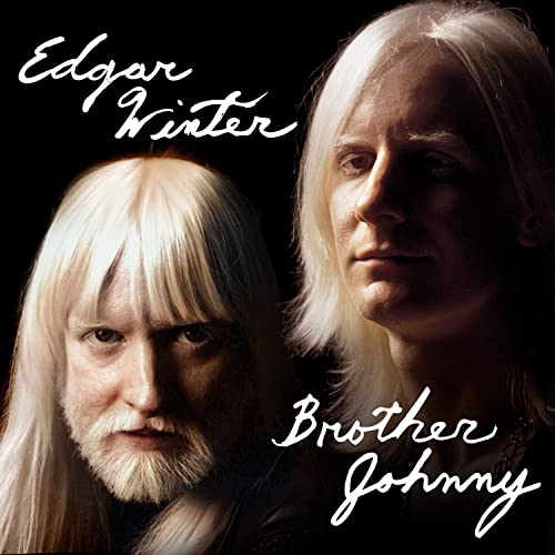 CD cover for Edgar Winter’s “Brother Johnny” featuring two portraits.