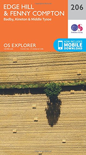 Ordnance Survey Explorer Map 206 cover: Edge Hill & Fenny Compton area.