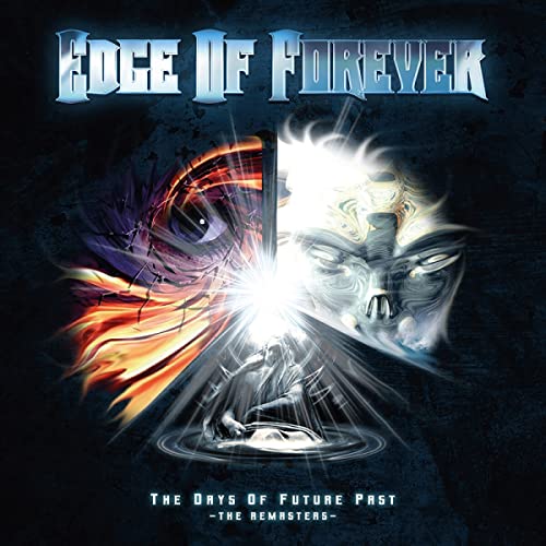 Album cover featuring Edge of Forever text above a split fiery and icy image.