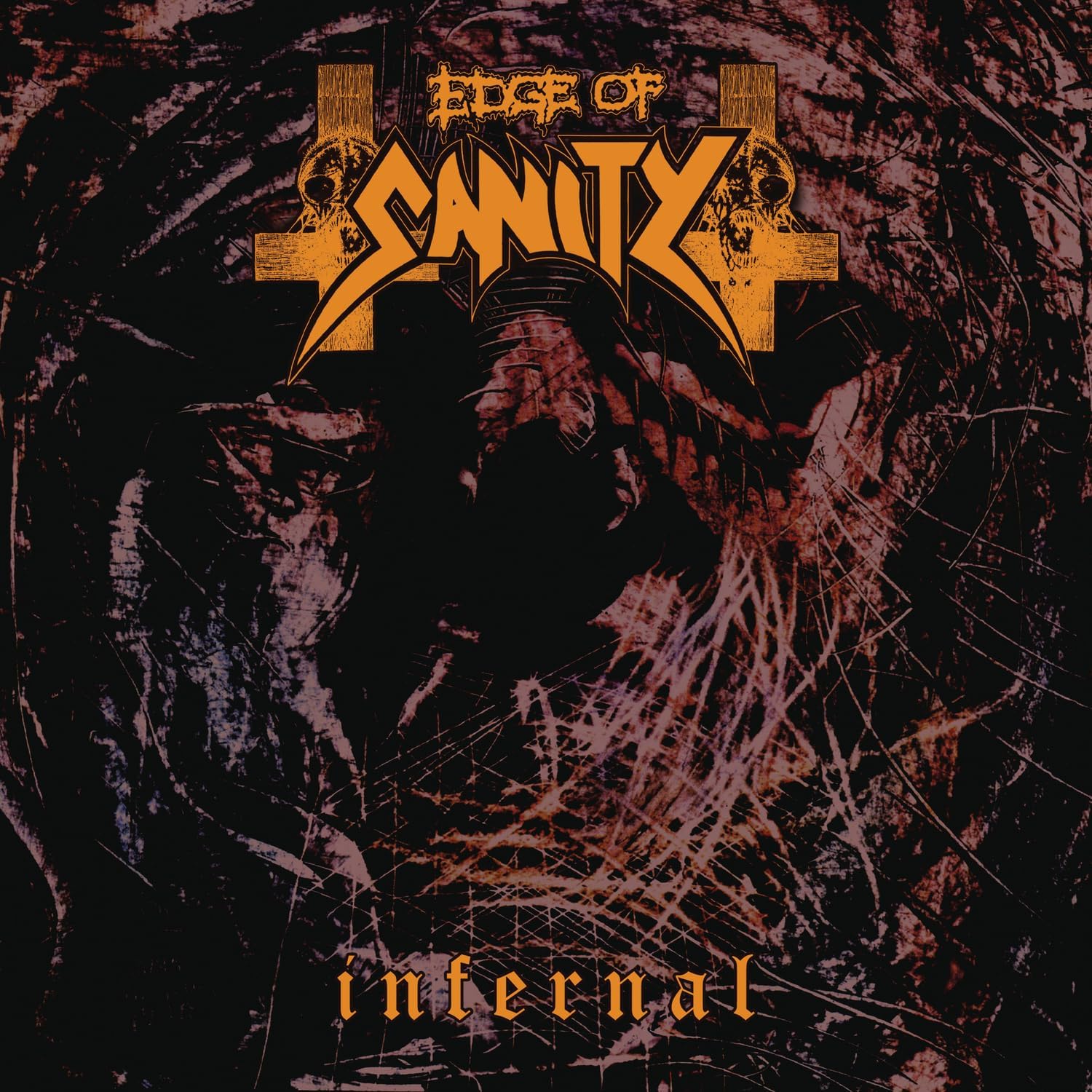 Album cover for Edge Of Sanity’s “Infernal,” featuring dark, textured imagery.