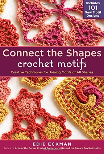 Crochet book cover displaying colorful, joined floral and geometric motif designs.