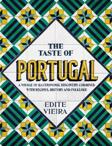Book cover with diamond shape and Portuguese tile pattern background.