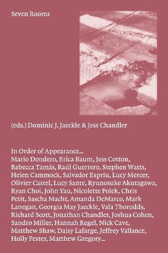 Book cover: “Seven Rooms” with a blurred, shadowed interior image.