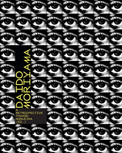 Black and white collage of many eyes with book title overlay.