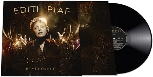 Edith Piaf “Symphonique” vinyl record with portrait cover art.