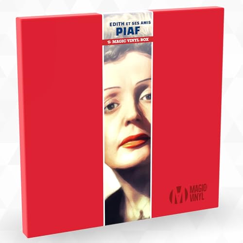 Red vinyl box set featuring a portrait of Edith Piaf.