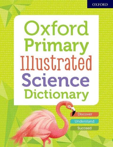 Oxford Primary Illustrated Science Dictionary book cover with a pink flamingo on lime green.