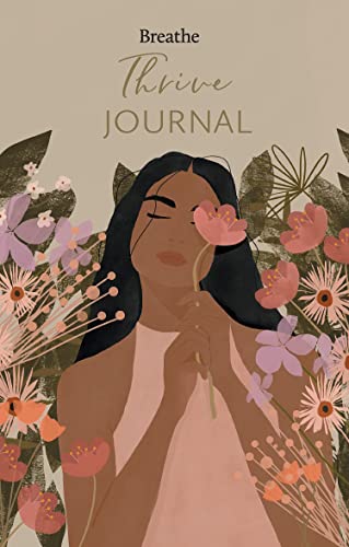 Journal cover with illustrated woman holding a flower amidst foliage.