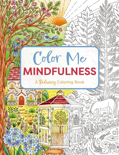 Coloring book cover with floral designs, birds, and a sun illustration.