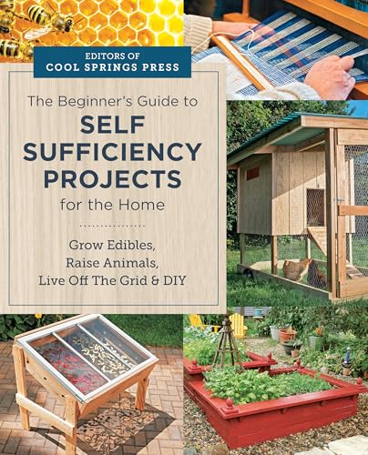 Book cover featuring images of gardening, chickens, and DIY projects.