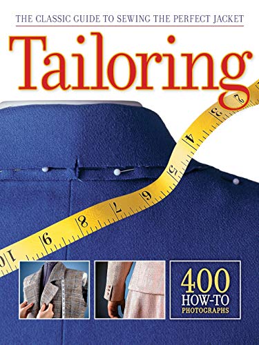 Book cover: "Tailoring" with jacket, measuring tape, and detail photos.