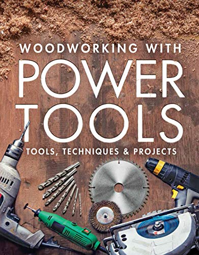 Book cover featuring power tools—drill, saw blades, and drivers—on wood.