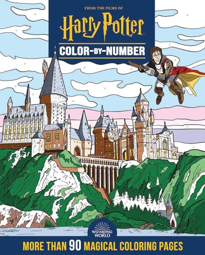 Illustrations of Harry Potter characters and scenes in black and white, with numbered sections.