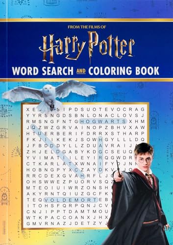 Harry Potter word search and coloring book with Hedwig and Harry.