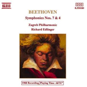 CD cover: Beethoven symphonies, portrait of composer, Zagreb Philharmonic.
