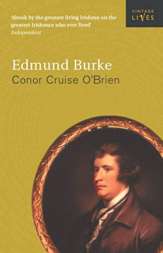 Book cover: portrait of Edmund Burke, yellow background, Vintage Lives series.