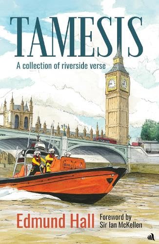 Book cover: "Tamesis" with watercolor illustration of London landmarks and a boat.
