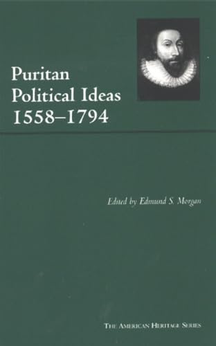 Book cover: "Puritan Political Ideas," featuring a portrait of a man.