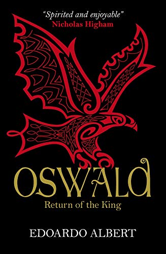 Book cover: black background, red bird design, and gold title "Oswald".