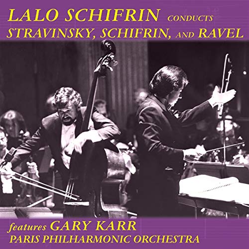 CD cover featuring Lalo Schifrin conducting with orchestra, Gary Karr on bass.