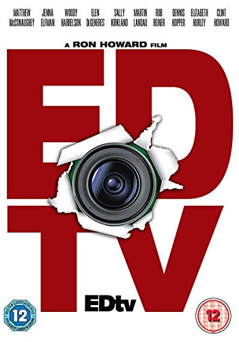 "Red 'EDTV' text with a camera lens breaking through, on a white background."