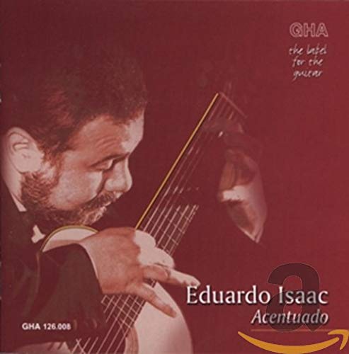 CD cover featuring guitarist Eduardo Isaac in profile, reddish background.