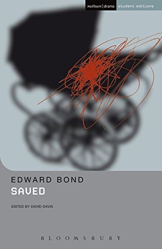 Book cover for “Saved” by Edward Bond, featuring a dark pram image.