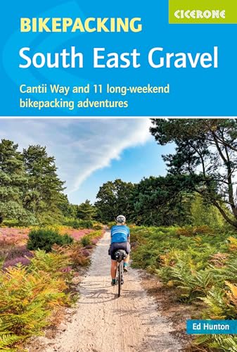 Book cover: cyclist on a gravel path through heathland.