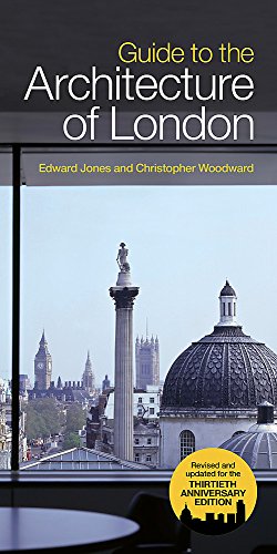 Book cover: “Guide to the Architecture of London” with cityscape view.