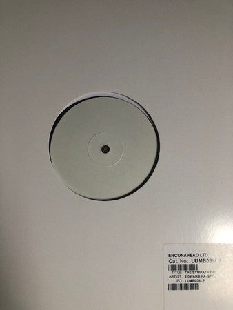 White vinyl record in a sleeve with barcode and text label.