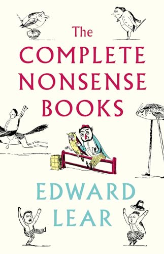Book cover with whimsical line drawings and red text: “The Complete Nonsense Books.”