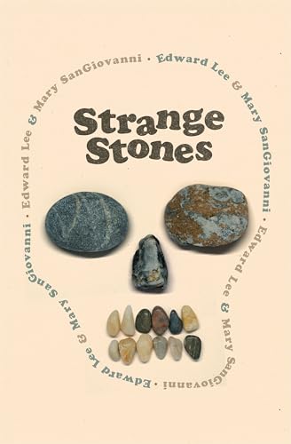 Book cover: “Strange Stones” with stones arranged like a skull.