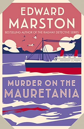 Book cover: red ship on purple waves, Edward Marston title.