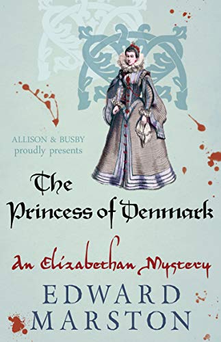 Book cover: Elizabethan woman in ornate dress, blood spatter accents.