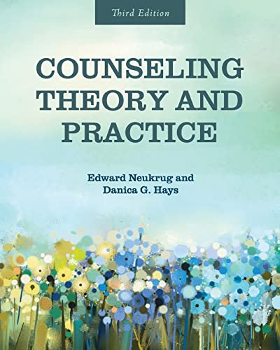 Book cover: "Counseling Theory and Practice," third edition, with floral design.