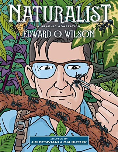 Book cover: portrait of Edward O. Wilson surrounded by ants and foliage.