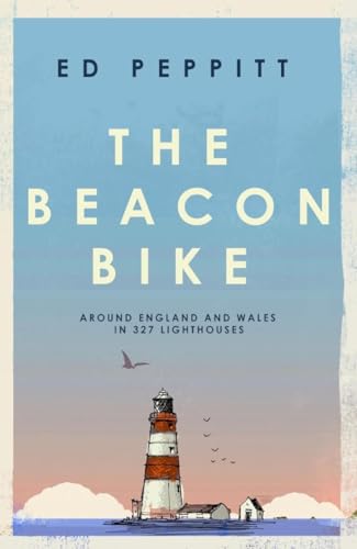 Book cover: "The Beacon Bike" with a lighthouse illustration and blue sky.