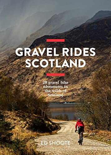 Book cover showing a cyclist on a gravel path with Scottish mountains in background.