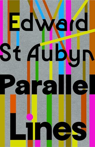 Book cover with bold black text "Parallel Lines" on a striped background.