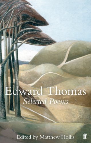Book cover: “Selected Poems of Edward Thomas” with landscape painting.