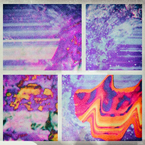 Abstract, colorful squares evoking water and light, arranged in a grid.