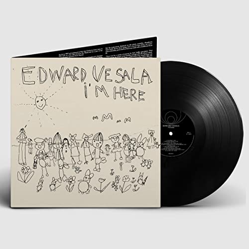 Edward Vesala's "I'm Here" vinyl record with illustrated cover art.